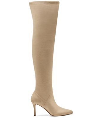 JESSICA SIMPSON Womens Almond Beige Cushioned Abrine Pointed Toe Stiletto Zip-Up Dress Heeled Boots M
