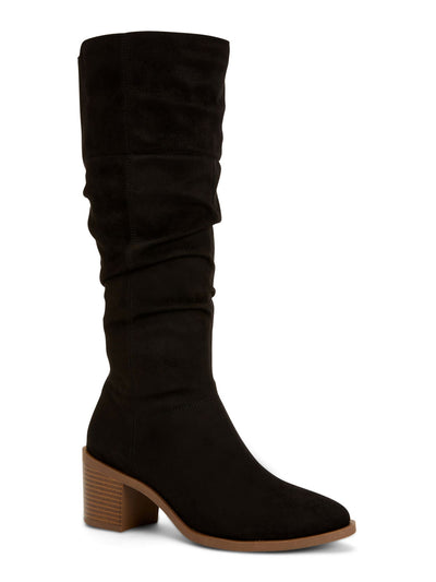 STYLE & COMPANY Womens Black Almond Toe Stacked Heel Zip-Up Dress Boots 10