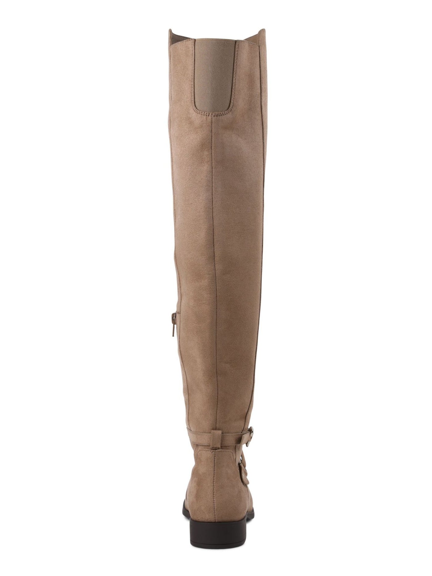 XOXO Womens Beige Goring Buckle Accent Comfort Thames Round Toe Block Heel Zip-Up Dress Boots 6 M