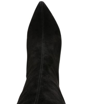 STEVE MADDEN Womens Black Cushioned Pointed Toe Block Heel Zip-Up Heeled Boots 10