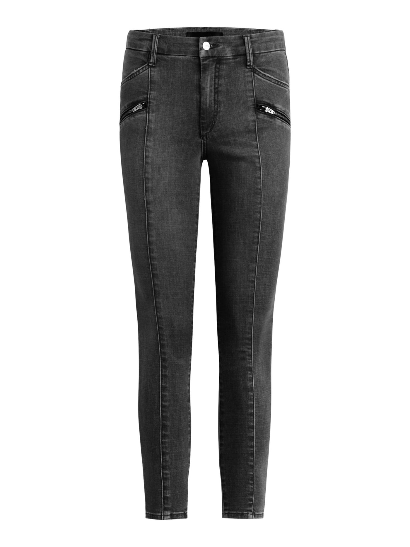 JOE'S Womens Black Zippered Moto Ankle Skinny Jeans Size: 25 Waist