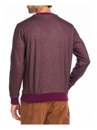 TALLIA SPORT Mens Burgundy V Neck Slim Fit Stretch Pullover Sweater XL
