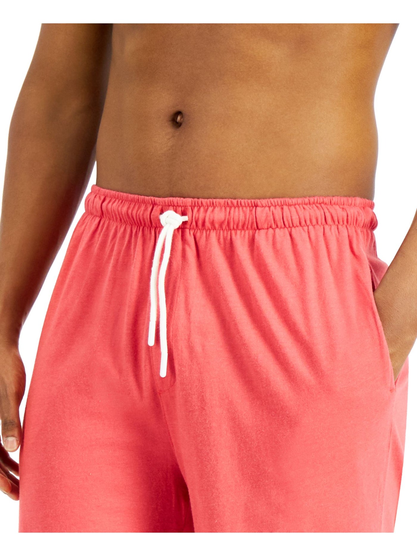 CLUBROOM Intimates Coral Cotton Blend Pocketed Sleep Shorts L