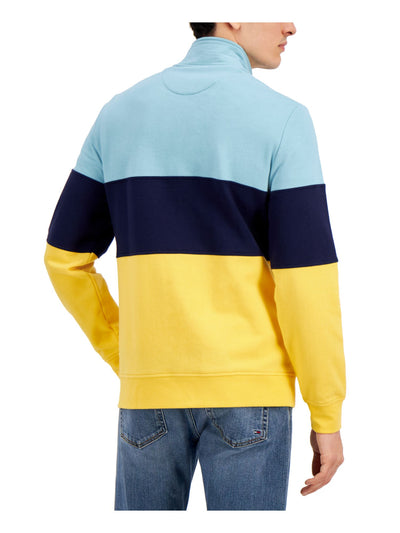 CLUBROOM Mens Yellow Color Block Athletic Fit Quarter-Zip Casual Shirt XXL