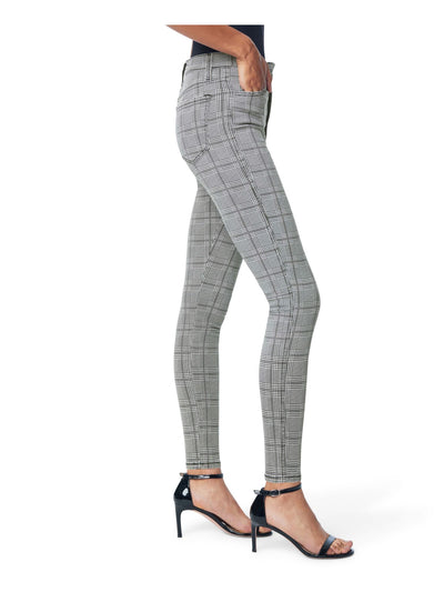 JOE'S Womens Gray Pocketed Zippered Houndstooth Skinny Jeans Juniors Size: 26