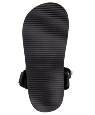 BCBGENERATION Womens Black Strappy Embellished Comfort Parna Round Toe Platform Slingback Sandal M