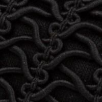KAREN SCOTT Womens Black Macramã© Cork Look Wedge Macramã© Vamp Cushioned Meriamm Almond Toe Wedge Slip On Slingback Sandal M