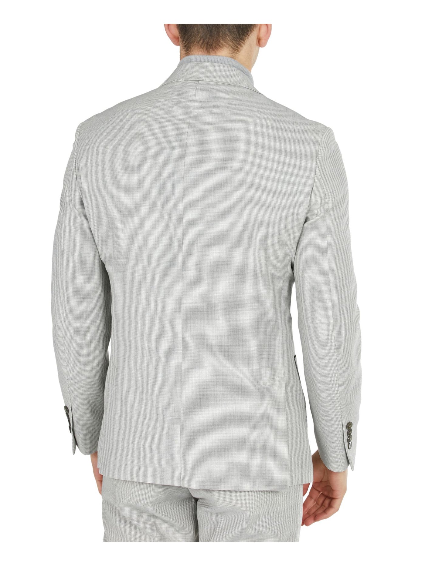 TALLIA Mens Gray Single Breasted, Slim Fit Performance Stretch Suit Separate Blazer Jacket 36R