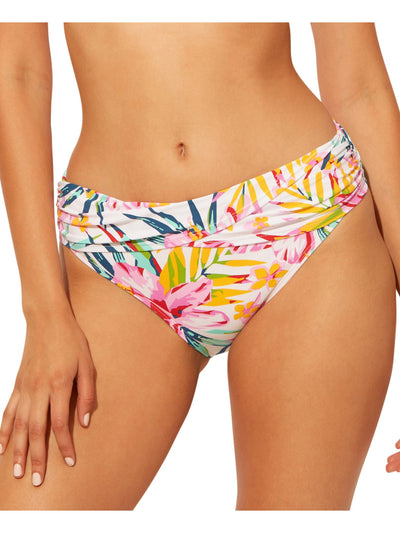 BLEU Women's Multi Color Floral Stretch FOLDOVER Full Coverage Hipster Swimsuit Bottom 12
