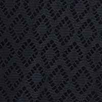 SWIM SOLUTIONS Women's Black Stretch Allover Slimming Crochet Flyaway Adjustable Deep V Neck Full Coverage Swimdress