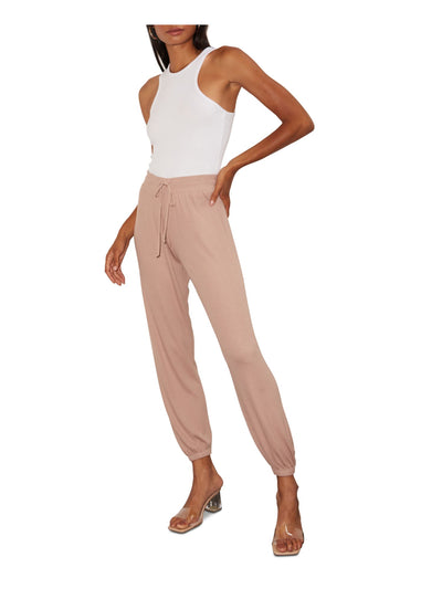 LNA CLOTHING Womens Beige Ribbed Fitted Ankle Cuffed Pants S