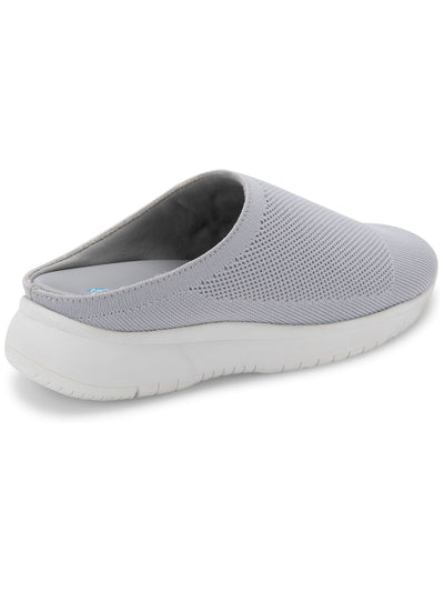 AQUA COLLEGE Womens Gray Removable Insole Waterproof Cushioned Karma Round Toe Slip On Mules 6