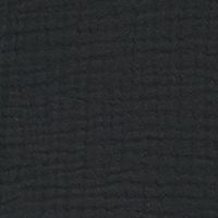 CALVIN KLEIN Womens Black Cotton Textured Short Cuffed Sleeves Gauze Round Neck Top