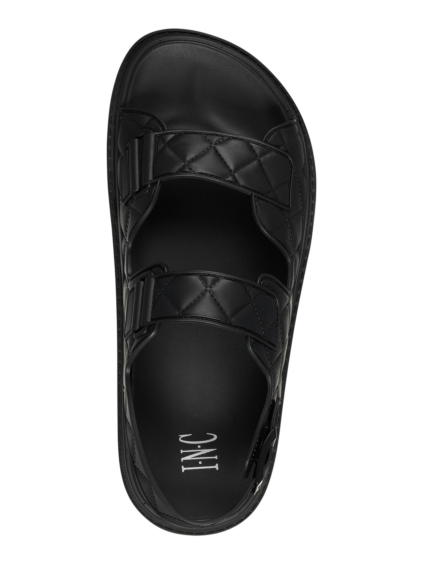 INC Womens Black Slip-Resistant Adjustable Quilted Liyana Round Toe Buckle Slingback Sandal 10 M