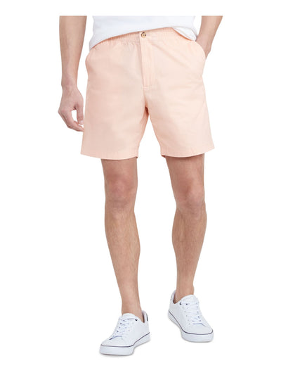 TOMMY HILFIGER Mens Theo Pink Expandable Waist Straight Leg Classic Fit Stretch Shorts XXL