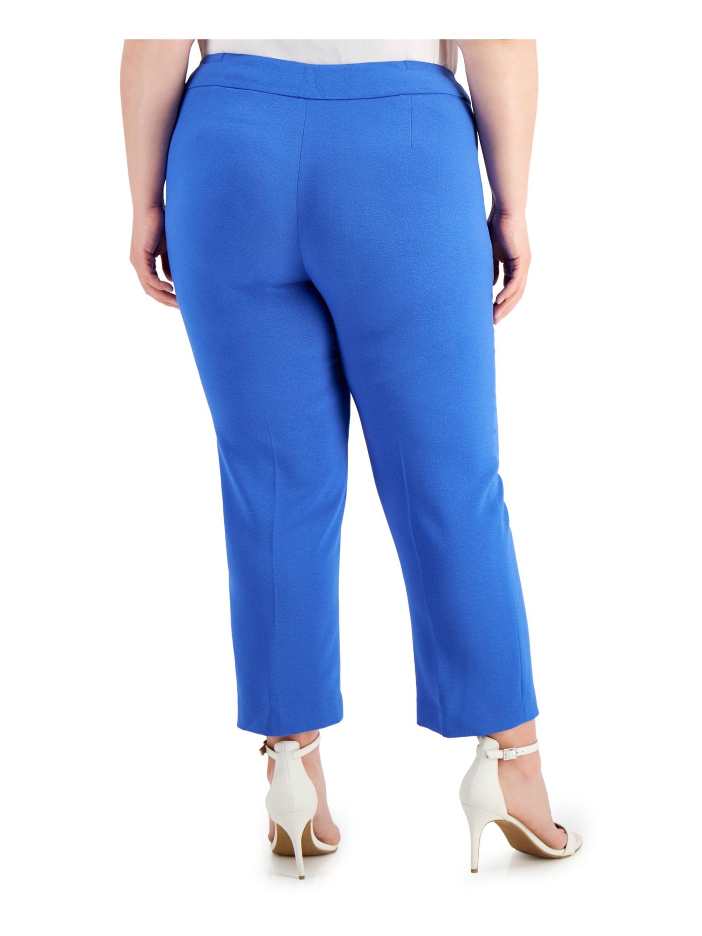 KASPER Womens Blue Wear To Work Cropped Pants S