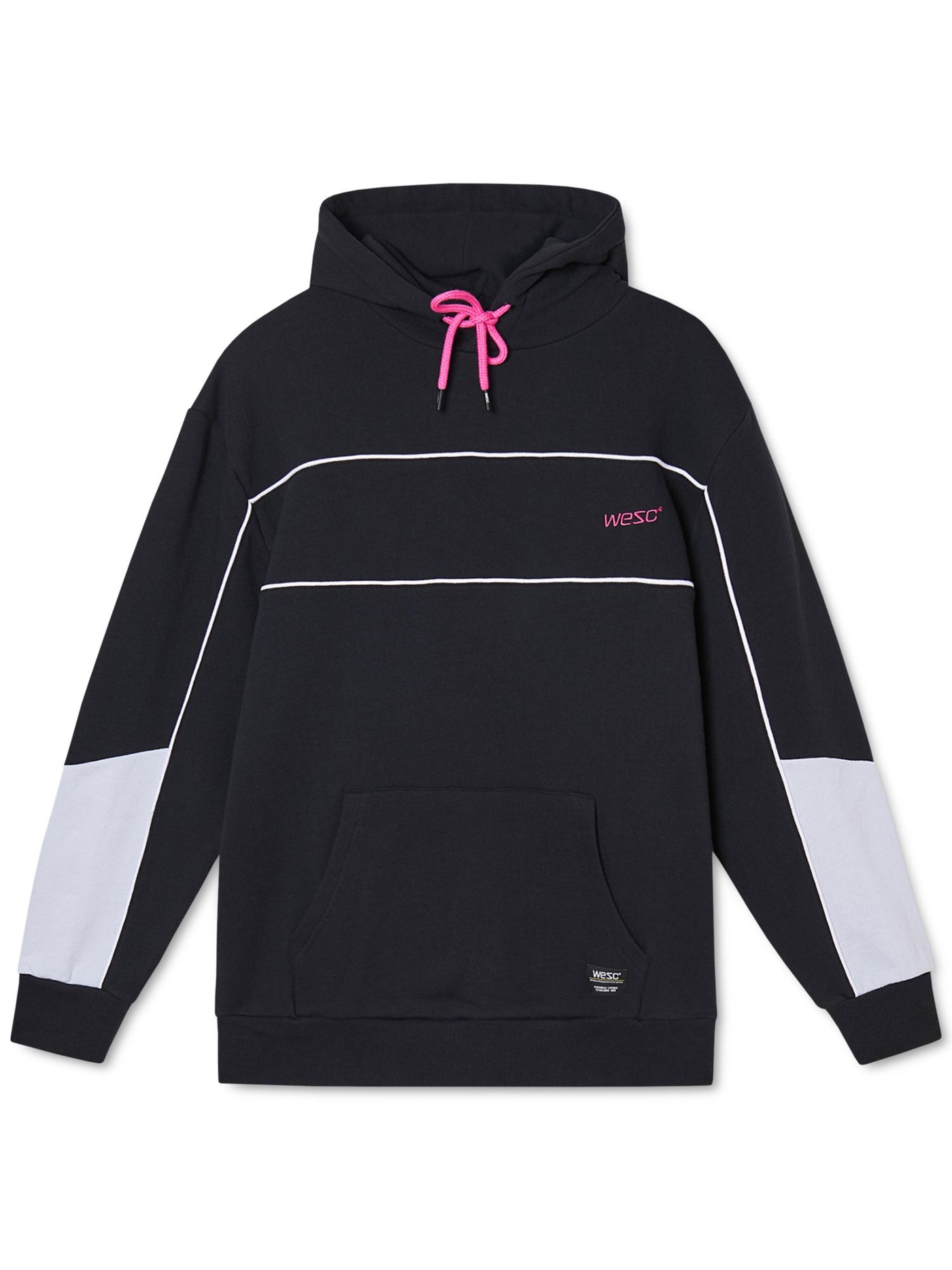 WESC Mens Mike Black Logo Graphic Draw String Hoodie S
