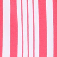 KARL LAGERFELD PARIS Womens Pink Zippered Pocketed Striped Sleeveless Surplice Neckline Wear To Work Wide Leg Jumpsuit