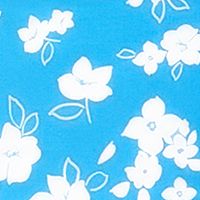 ANNE COLE Women's Blue Floral Twist Front Bandeau Tankini Swimsuit Top