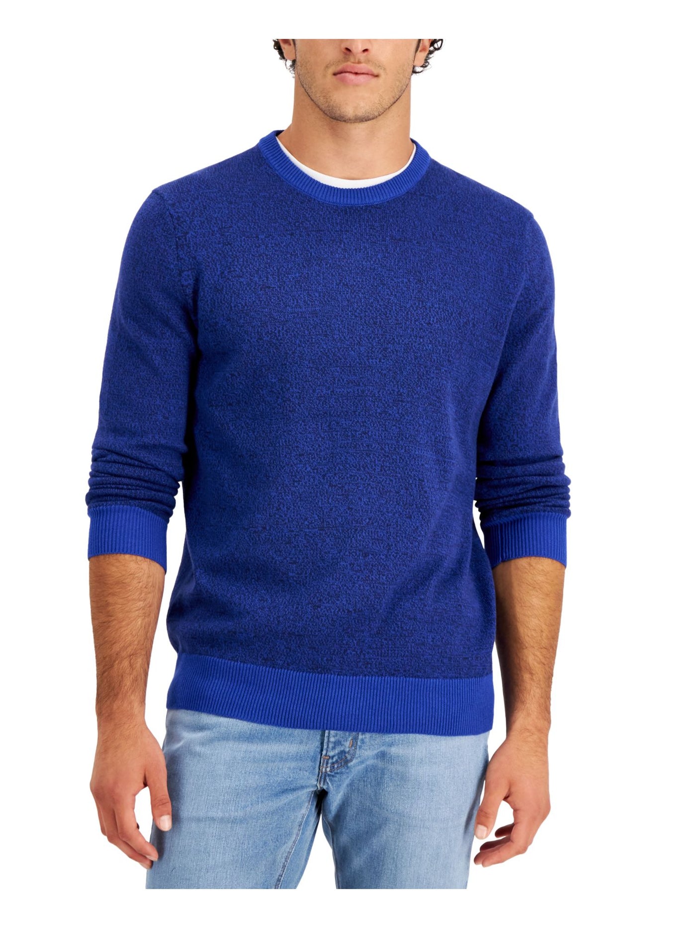 CLUBROOM Mens Navy Long Sleeve Crew Neck Classic Fit Pullover Sweater XXL