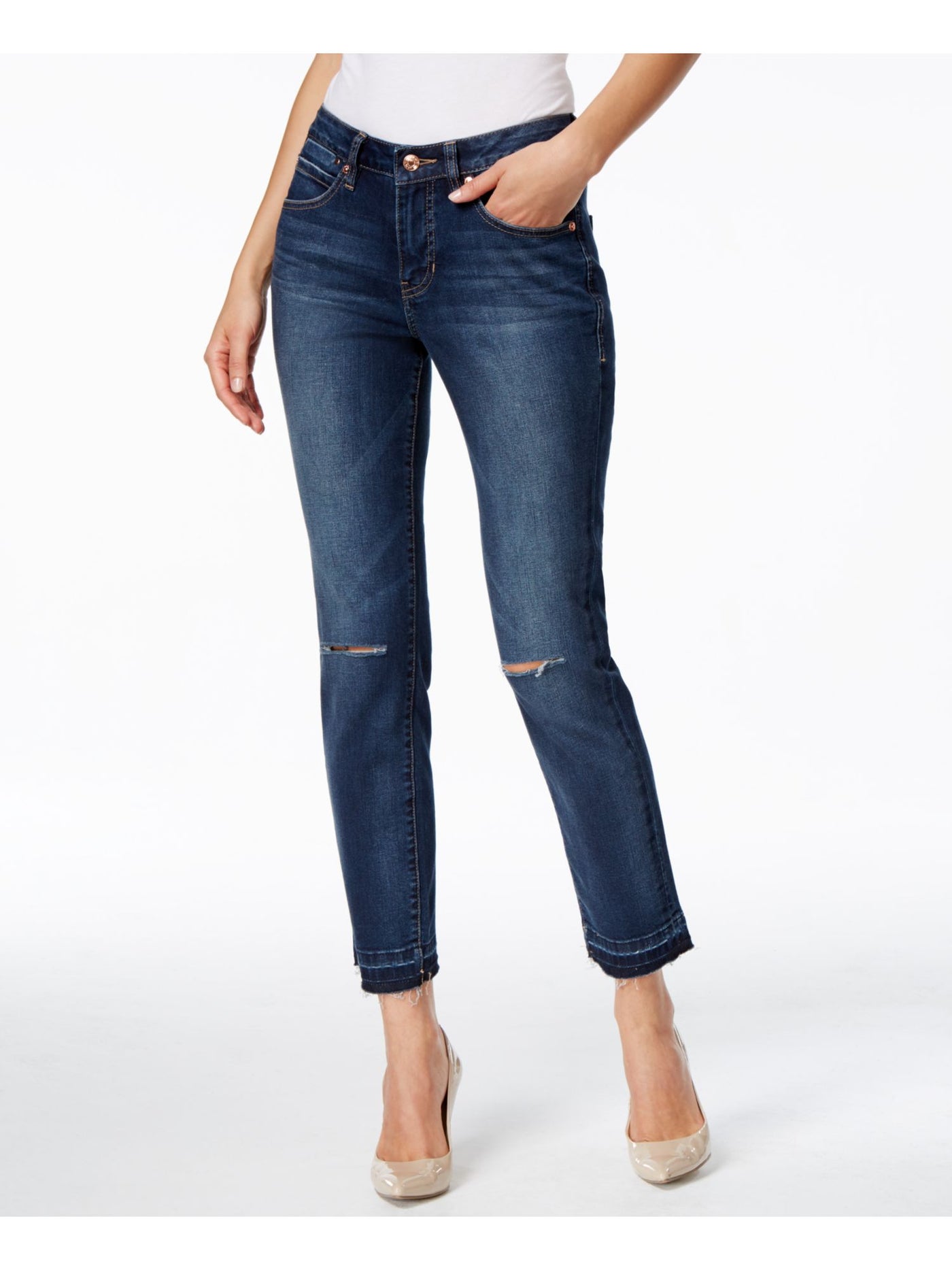 JAG Womens Blue Cuffed Jeans Size: S