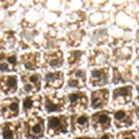 MICHAEL KORS Womens Gold Strappy Glitter Ankle Strap Simone Round Toe Stiletto Buckle Leather Dress Slingback Sandal M