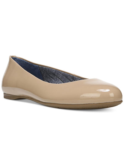 DR SCHOLLS Womens Beige Removable Insole Cushioned Odor Control Giorgie Almond Toe Slip On Ballet Flats 6 M