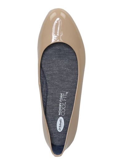 DR SCHOLLS Womens Beige Removable Insole Cushioned Odor Control Giorgie Almond Toe Slip On Ballet Flats 6.5 W