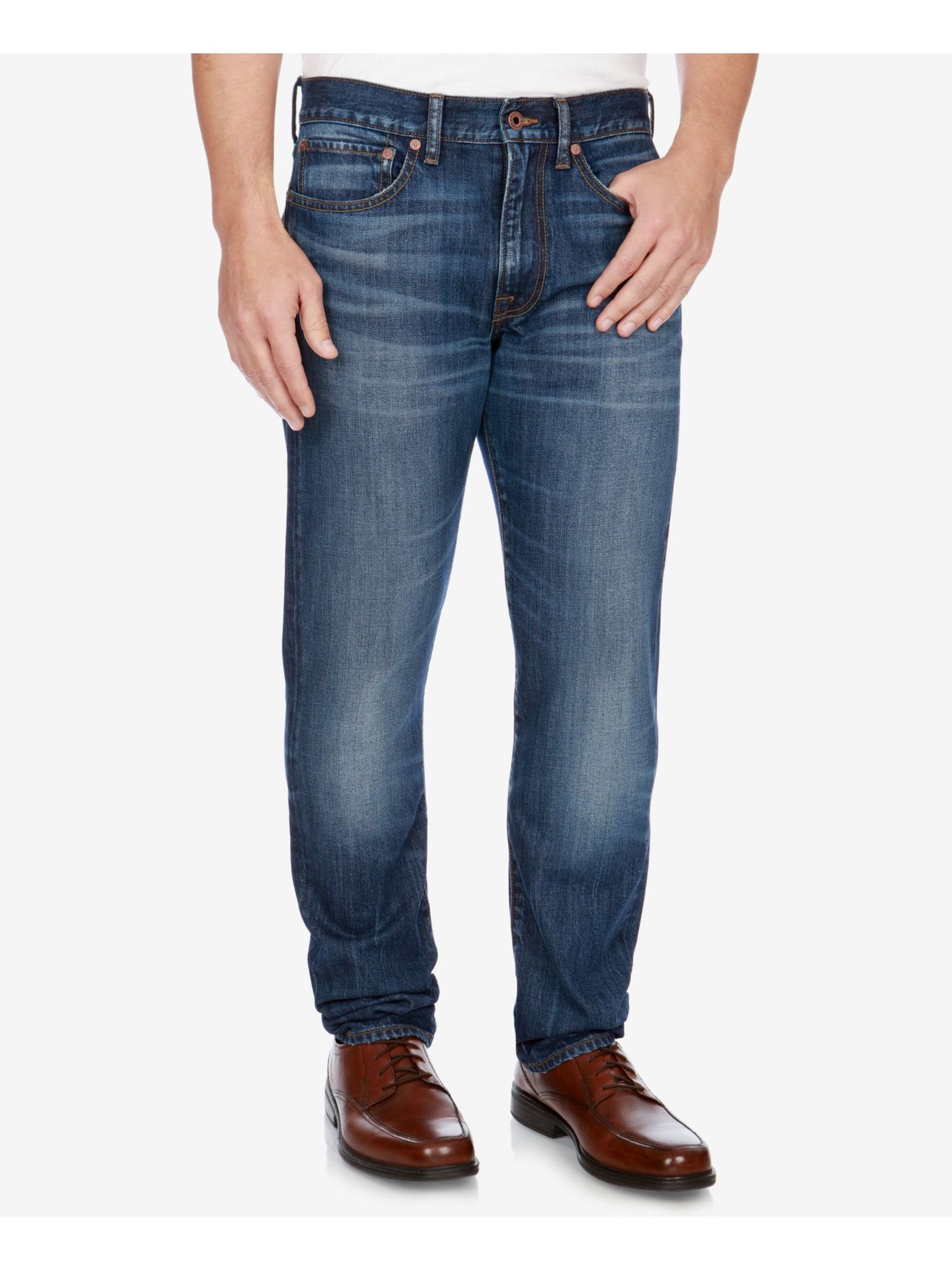 LUCKY BRAND Mens Blue Straight Leg, Denim Jeans 40X30