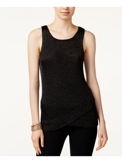BAR III Womens Black Tank Sleeveless Scoop Neck Sweater Size: XL