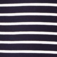 CALVIN KLEIN Womens Navy Stretch Pocketed Unlined Striped Short Sleeve V Neck Above The Knee Shift Dress