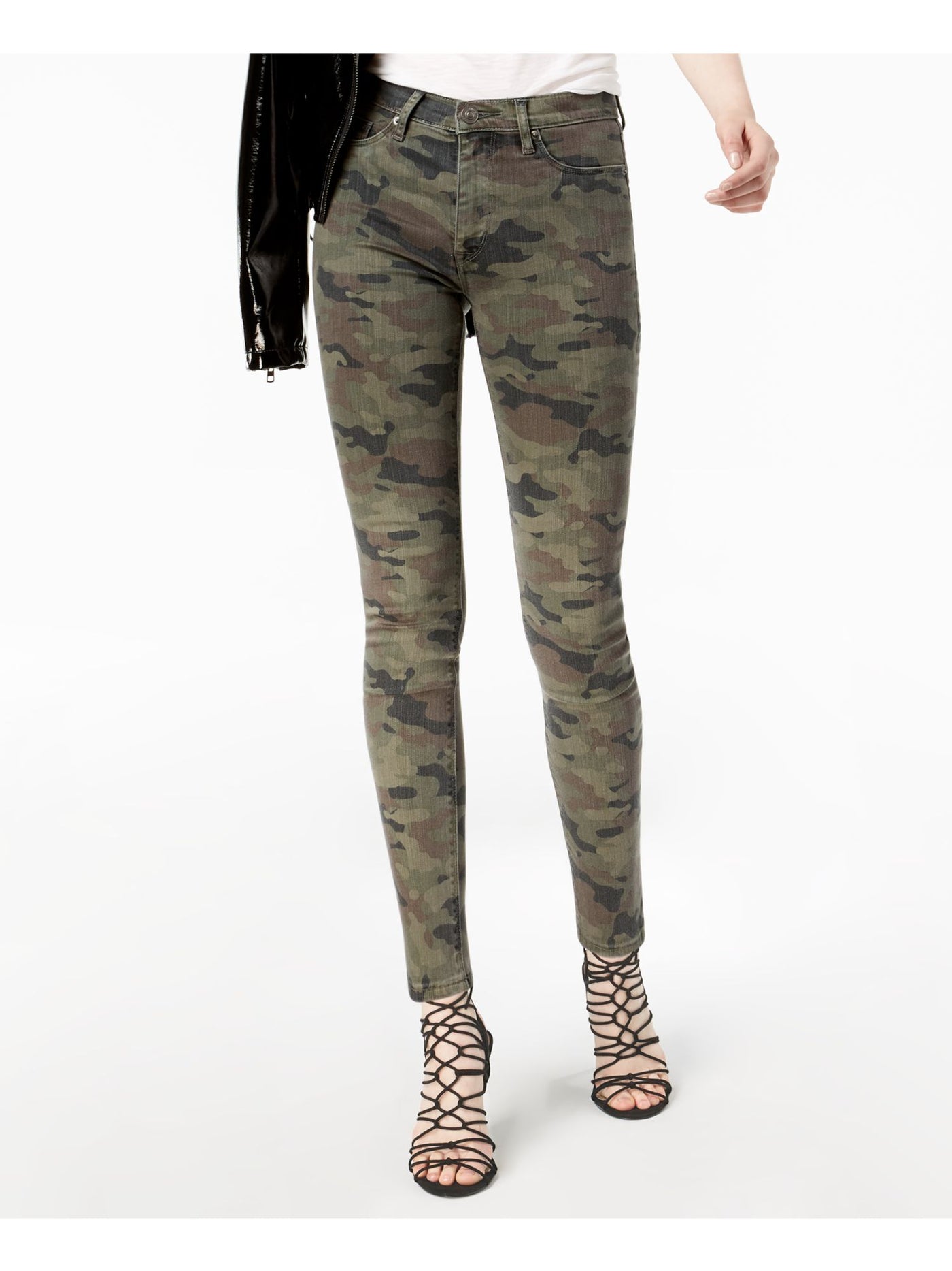 HUDSON Womens Green Camouflage Skinny Pants 26