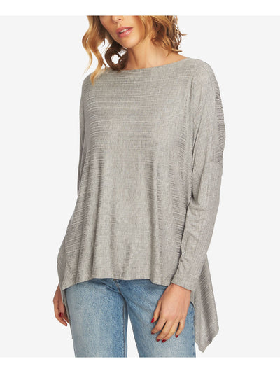 1. STATE Womens Gray Twist-back Long Sleeve Crew Neck Top Juniors Size: XS